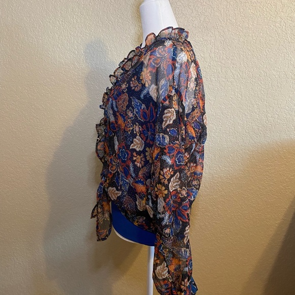 Dear John Sheer Floral Blouse - Picture 8 of 16